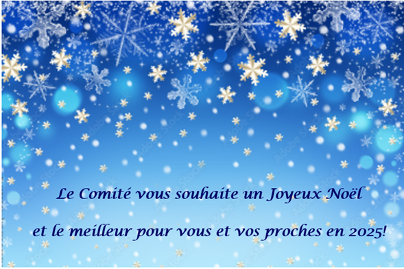 Joyeux Noël et meilleurs voeux pour l'année nouvelle